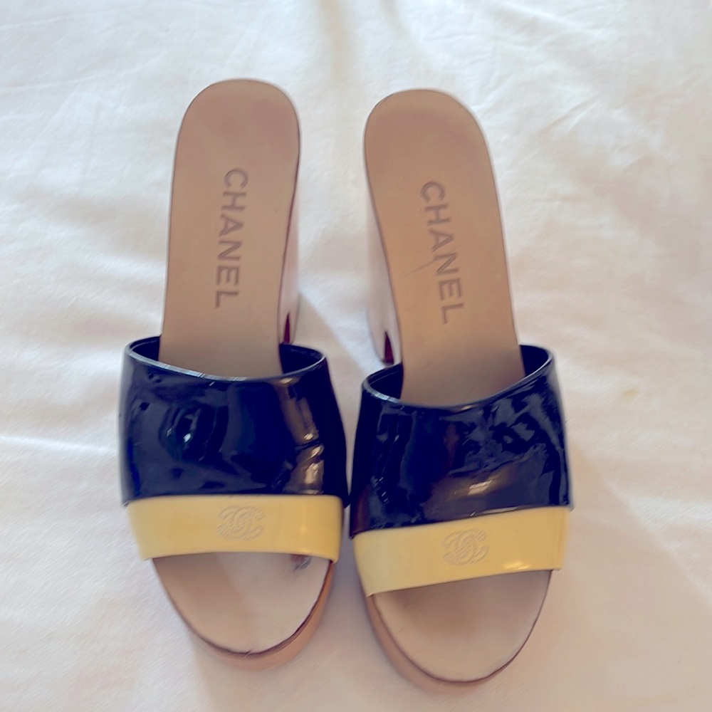 Classic Chanel Wood Mules!